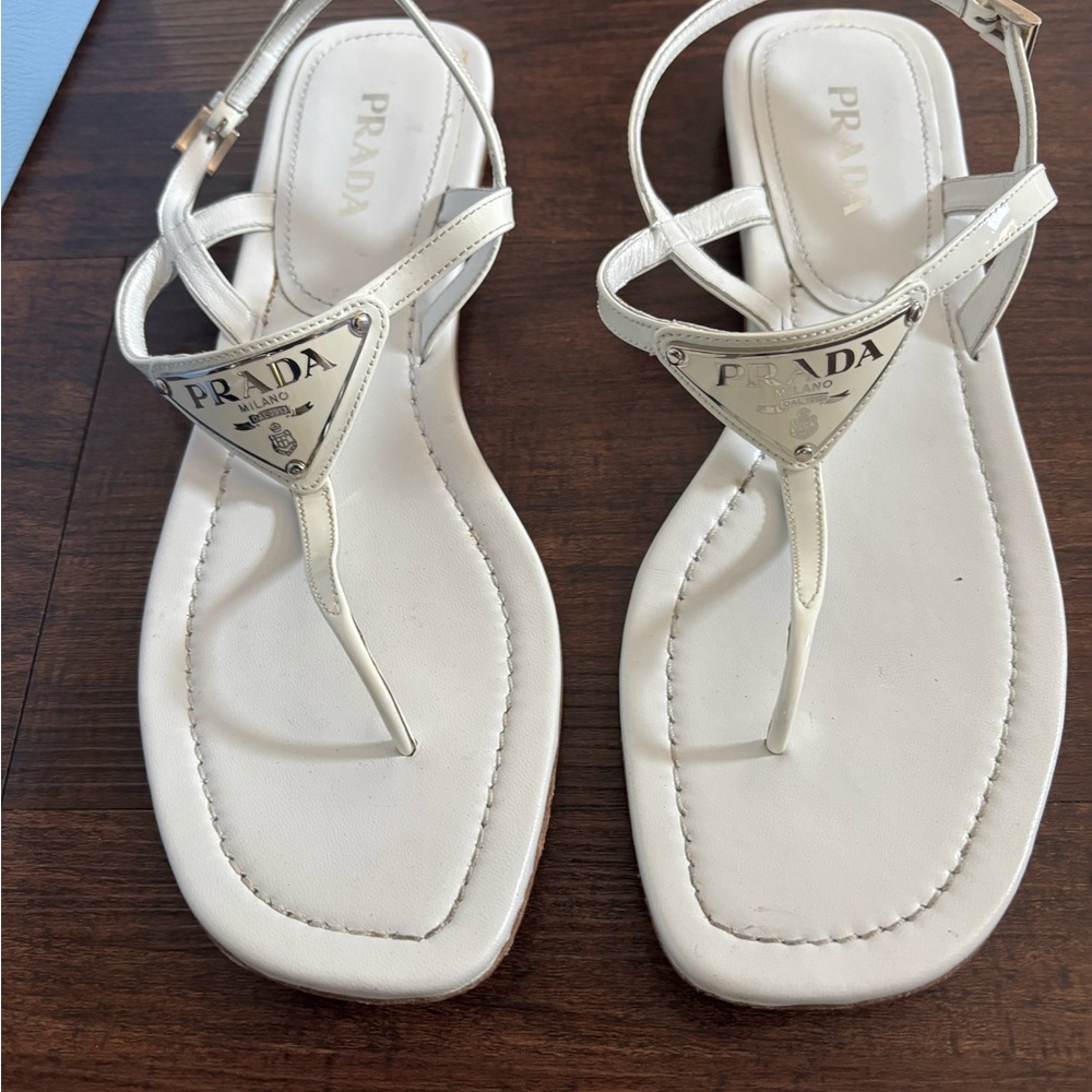 Prada White Women's Sandals